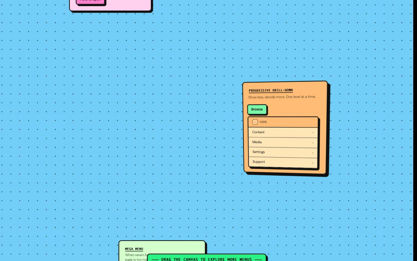 Menu Typology playground preview