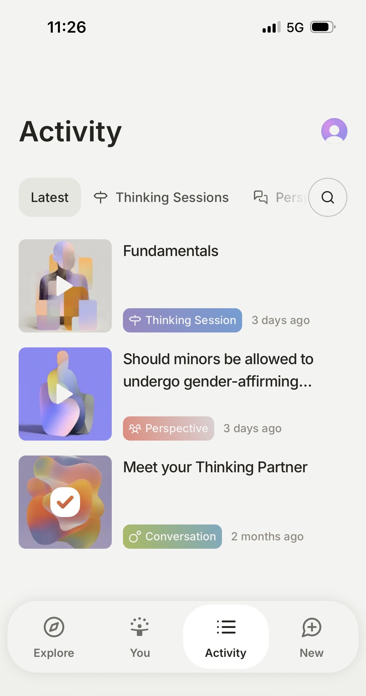 Activity feed