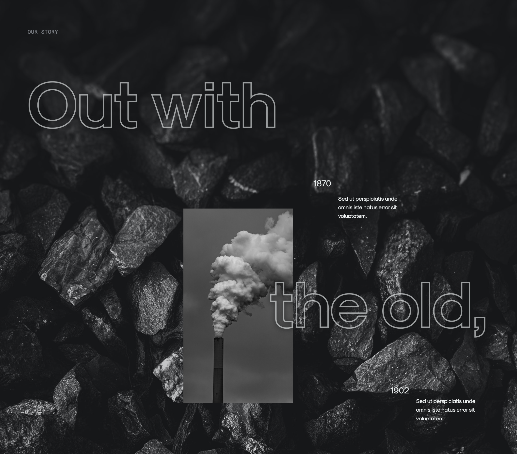 Our story section of the website