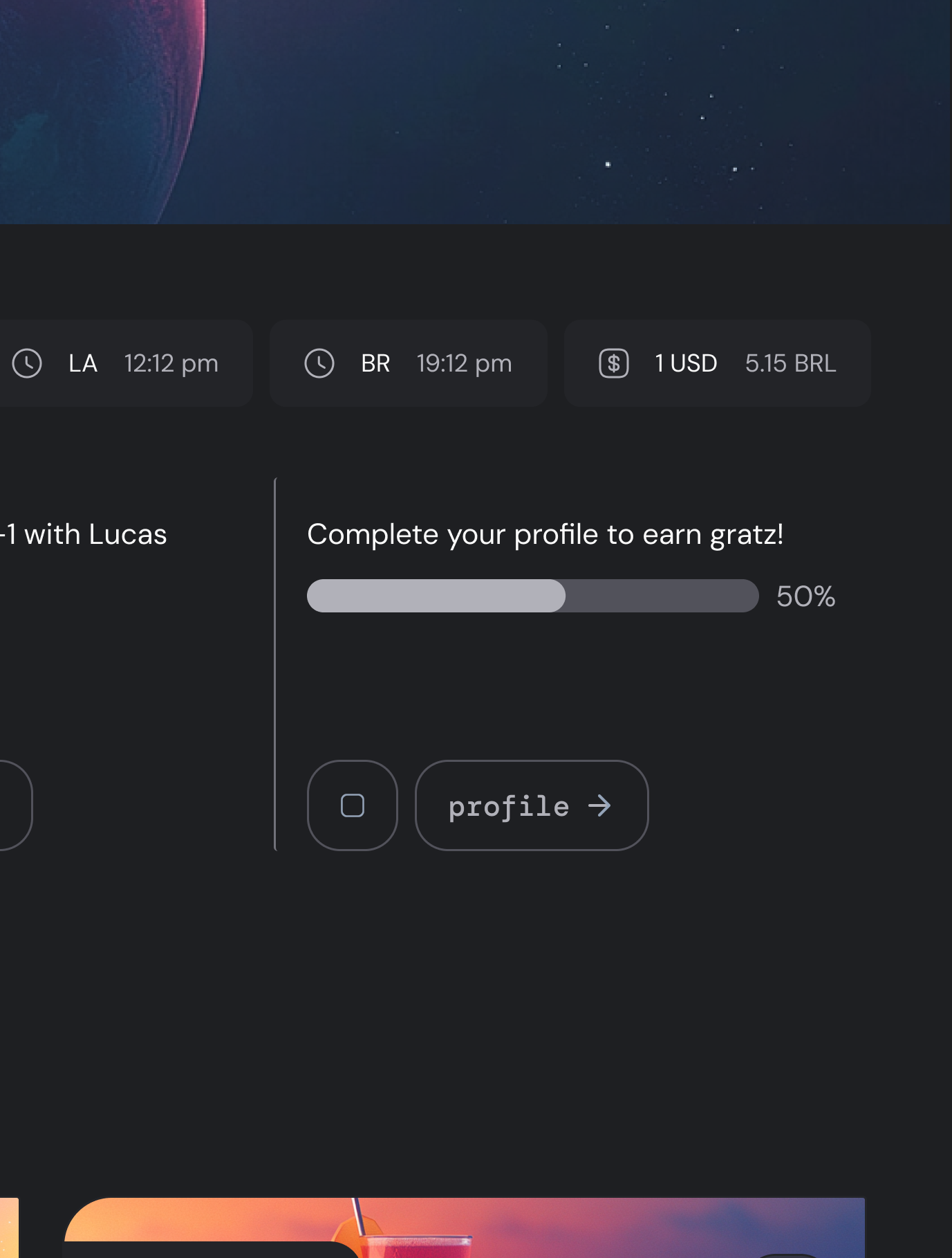 Profile and onboarding details