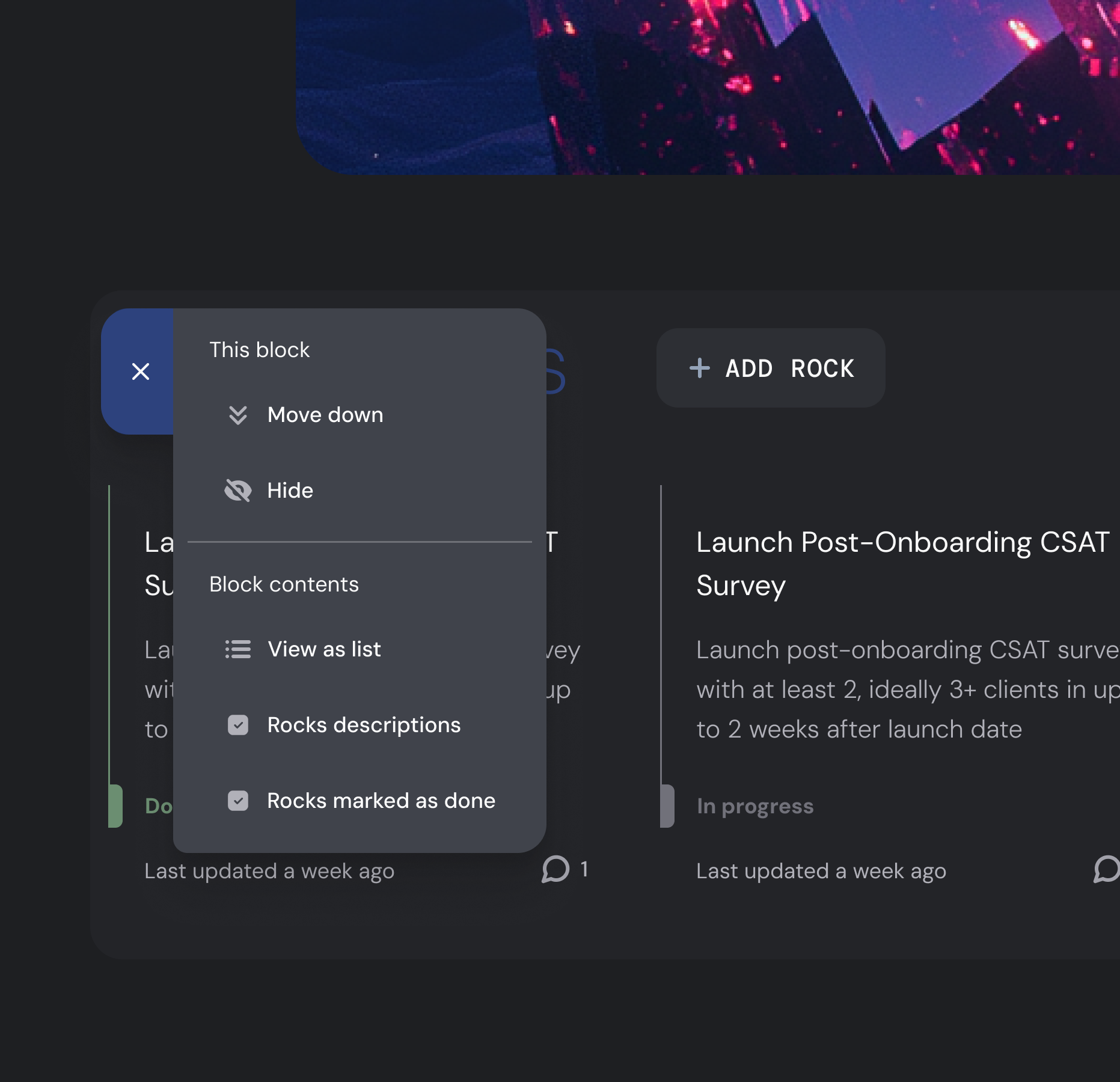 Developer-friendly dashboard variations