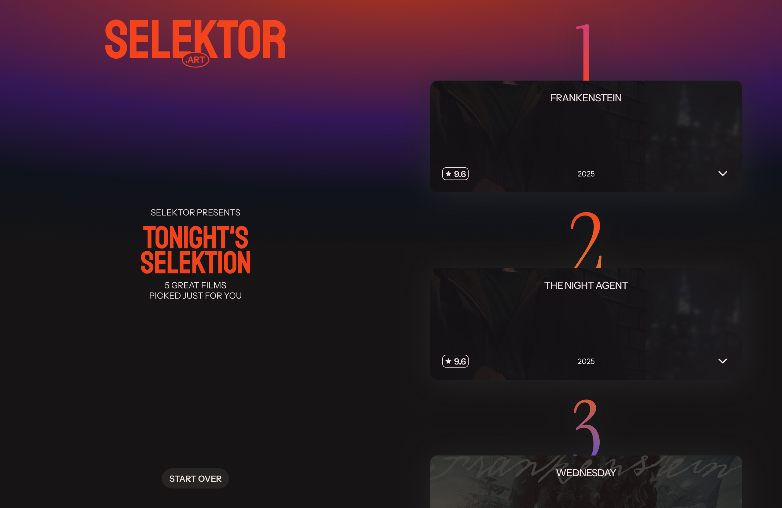 Desktop results interface